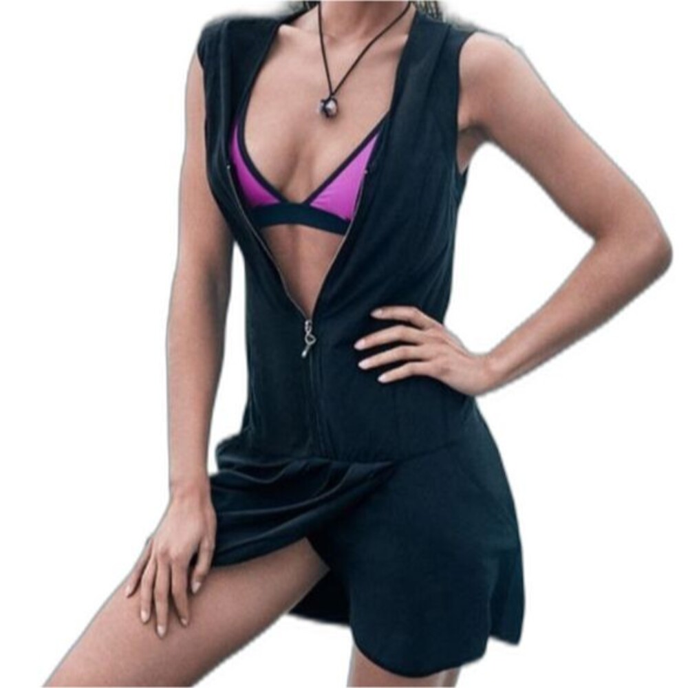 Fabletics Adira Cover-Up Dress Sporty Swim Lightweight Casual Pockets Small